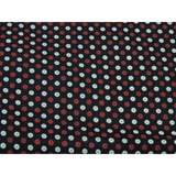 Black Colour Polka Dot Print On Cotton Fabric