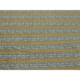 Mustard Yellow Colour Leaf Lining Print On Cotton Fabric