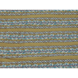 Mustard Yellow Colour Leaf Lining Print On Cotton Fabric