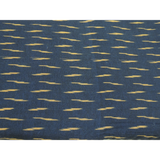 Navy Blue Cotton Ikat Weave Fabric