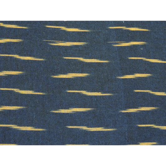 Navy Blue Cotton Ikat Weave Fabric