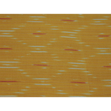 Mustard Yellow Cotton Ikat Weave Fabric