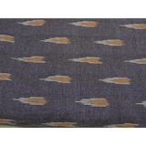 Grey Cotton Ikat Weave Fabric