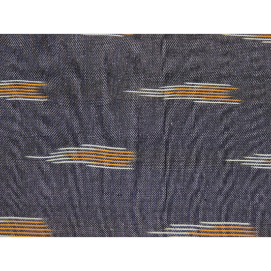 Grey Cotton Ikat Weave Fabric