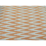 Orange Cotton Ikat Weave Fabric