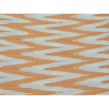 Orange Cotton Ikat Weave Fabric