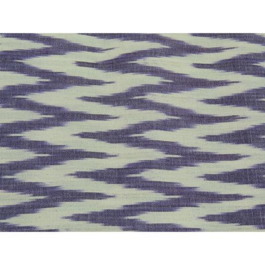 Purple Cotton Ikat Weave Fabric