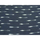 Navy Blue Cotton Ikat Weave Fabric