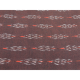 Maroon Cotton Ikat Weave Fabric