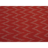 Red Zig Zag Cotton Ikat Weave Fabric
