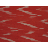 Red Zig Zag Cotton Ikat Weave Fabric