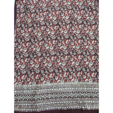 Floral Batik Print Sequins Embroidery Georgette Fabric with Sequins Daman Border