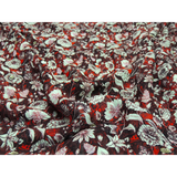 Floral Batik Print Sequins Embroidery Georgette Fabric with Sequins Daman Border