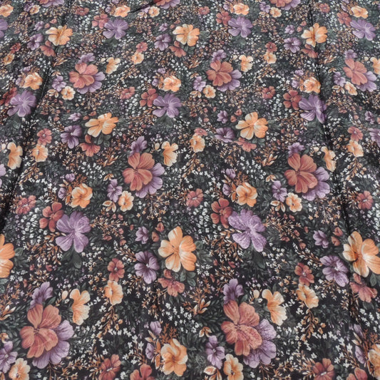 Floral Digital Print Jacquard Viscose Crepe Fabric