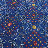 Blue Bandhani Georgette Printed Fabric