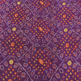Magenta Bandhani Georgette Printed Fabric