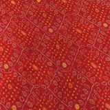 Dark Maroon Colour Bandhani Georgette Printed Fabric