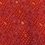 Dark Maroon Colour Bandhani Georgette Printed Fabric