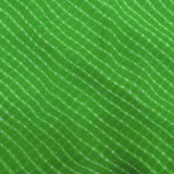 Green Colour Leheriya Georgette Printed Fabric
