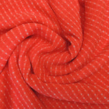 Red Bandhani Georgette Printed Fabric