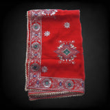 Red Embellished Vintage Dupatta