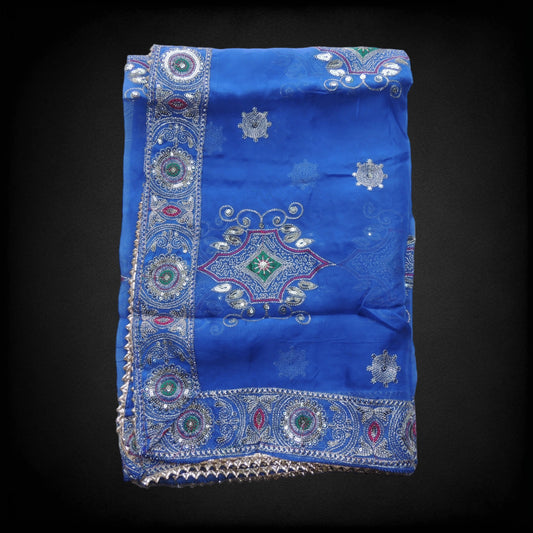 Blue Embellished Vintage Dupatta