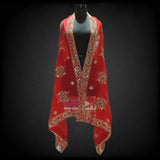 Red Embellished Vintage Dupatta