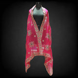 Pink Embellished Vintage Dupatta