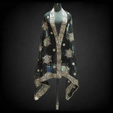 Black Embellished Vintage Dupatta
