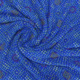 Blue Colour Bandhani Georgette Printed Fabric