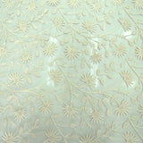 Jaal Embroidery On Dyeable Net Fabric