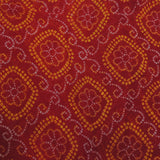 Reddissh Maroon Bandhani Georgette Printed Fabric