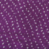 Magenta Bandhani Georgette Printed Fabric