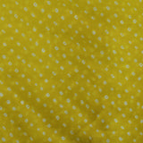 Greenish yellow Bandhani Georgette Printed Fabric