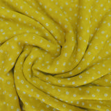 Greenish yellow Bandhani Georgette Printed Fabric
