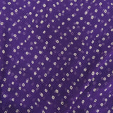 Purple Bandhani Georgette Printed Fabric