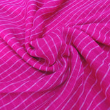 Dark Pink Bandhani Georgette Printed Fabric