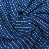 Navy Blue Bandhani Georgette Printed Fabric