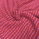 Cherry Red Bandhani Georgette Printed Fabric