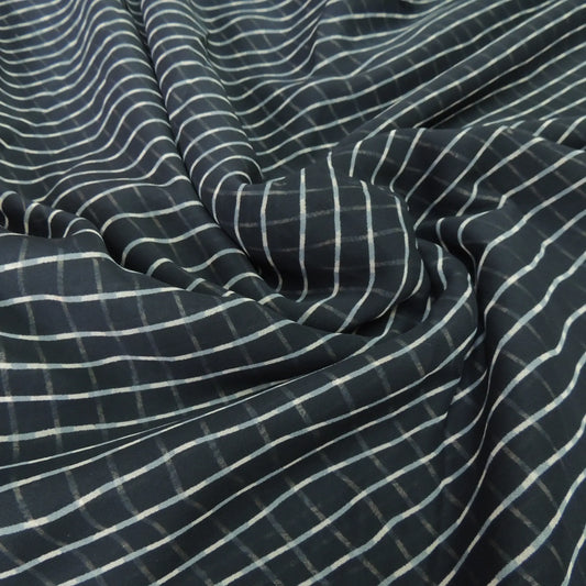 Black Bandhani Georgette Printed Fabric