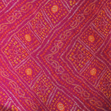 Pink Bandhani Georgette Printed Fabric
