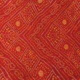 Red Bandhani Georgette Printed Fabric