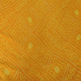 Yellow Bandhani Georgette Printed Fabric
