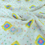 MultiColor Bandhani Georgette Printed Fabric