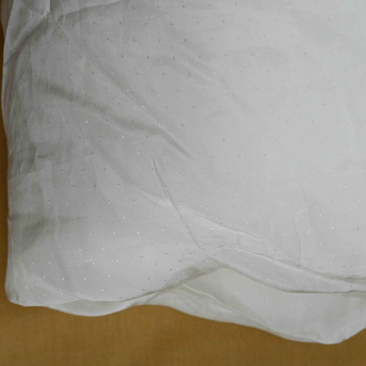 Viscose Self Buti Natural Crepe ( Royal ) Dyeable - Shree Om Fabrics