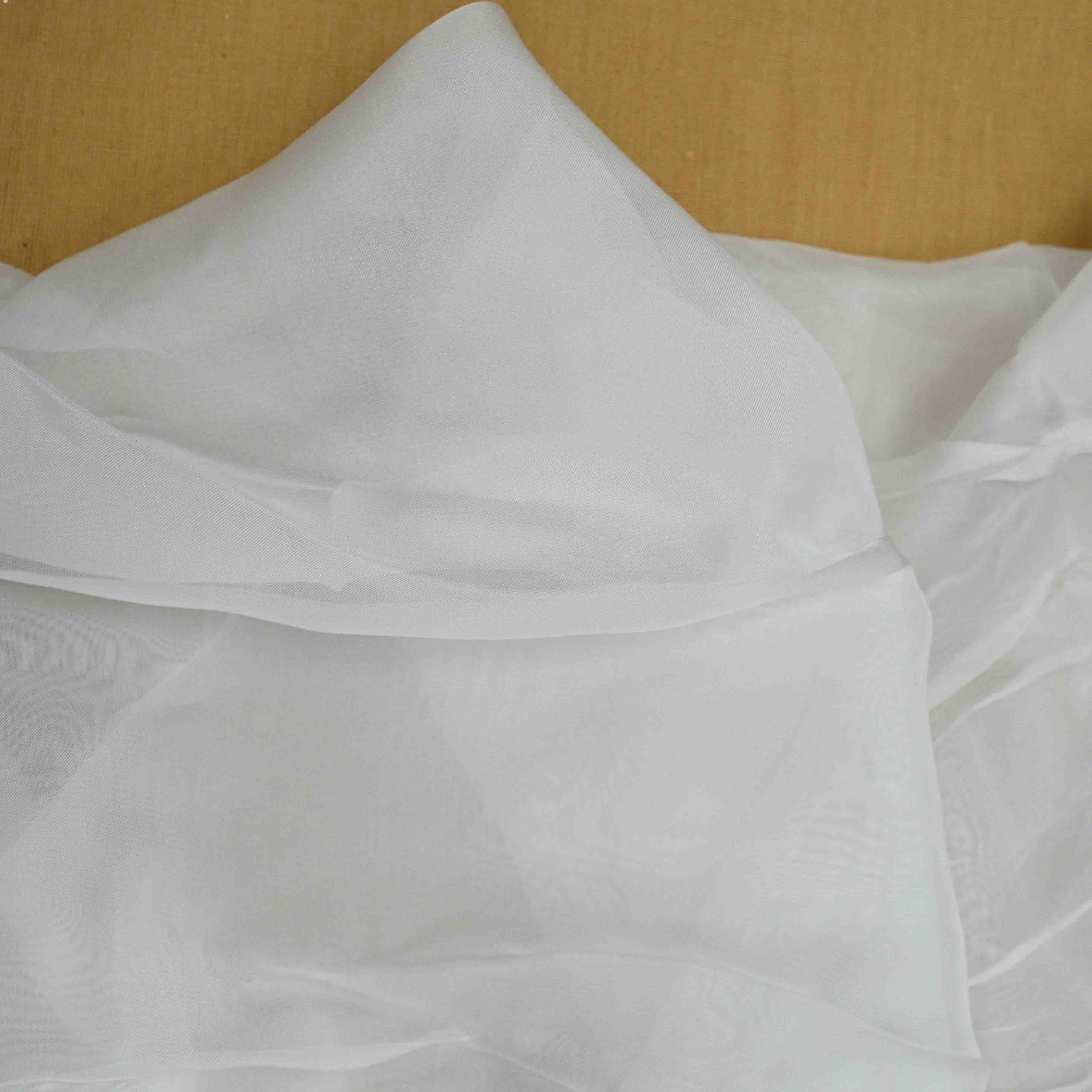 Viscose Silk Organza Fabric Dyeable - Shree Om Fabrics