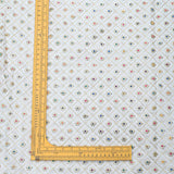 Multi Colour Gotta Pati Zari Work Thread Embroidery On White Dyeable Upada Fabric