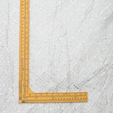 Checks Mirror work with Thread Work Embroidery On White Dyeable Upada Fabric