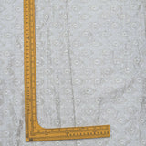 All Over Thread Work On Dyeable Gaji Silk Fabric