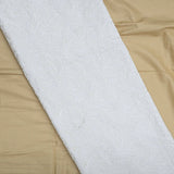 All Over Thread Work Embroidery On White Dyeable Upada Fabric